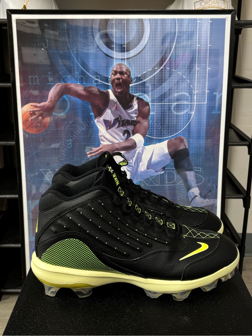 Size 13- Men’s Nike Griffey 2 MCS Baseball Cleats Black Volt HF1579-001 Molded